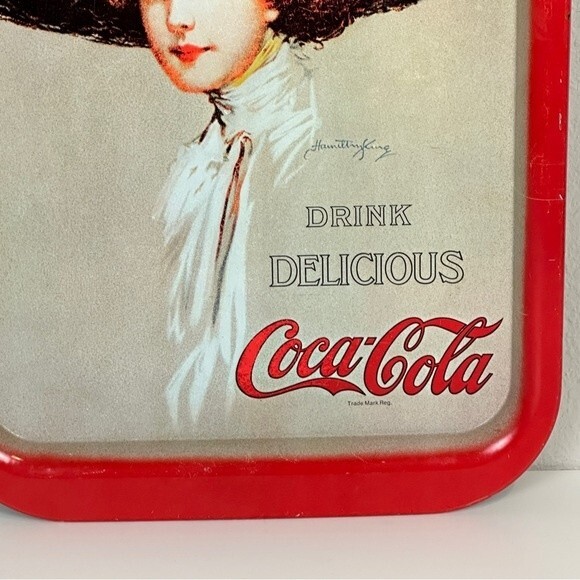 Vintage 1971 Coca-Cola Tray 1909 Hamilton King Portrait - Picture 4 of 9